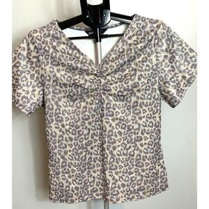 LuLaRoe Elegant Collection Women's Leopard V-Neck Shirt Large